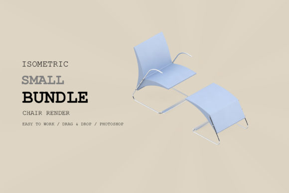 Elevate Your Visual Projects with Isometric Chair 3D Render Pack 6