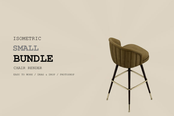 Elevate Your Visual Projects with the Isometric Chair 3D Render Pack 210