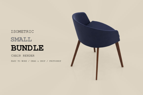 Isometric Chair 3D Render Pack 121