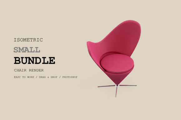 Isometric Chair 3D Render Pack 14