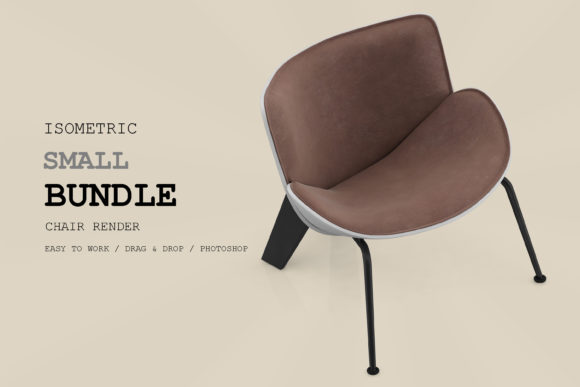 Isometric Chair 3D Render Pack 142 Evaluation