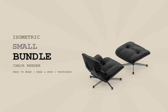 Isometric Chair 3D Render Pack 206