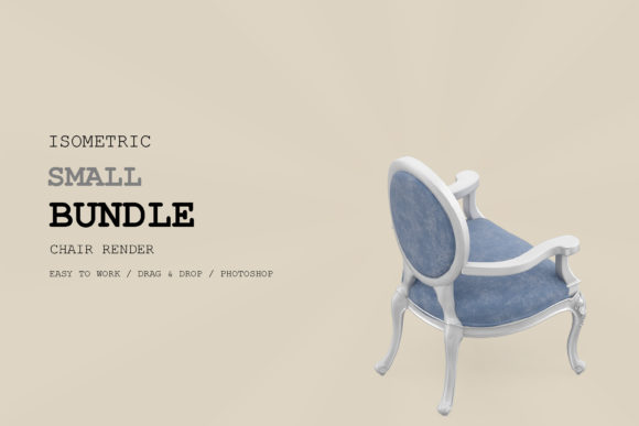 Isometric Chair 3D Render Pack 266