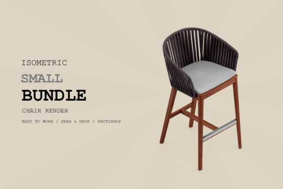 Isometric Chair 3D Render Pack 274