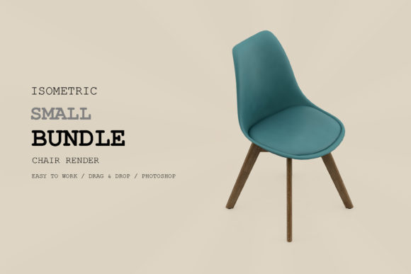 Isometric Chair 3D Render Pack 304
