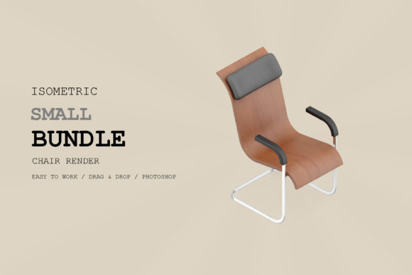Isometric Chair 3D Render Pack 31