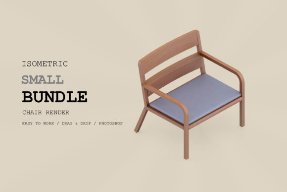 Isometric Chair 3D Render Pack 32
