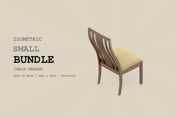 Isometric Chair 3D Render Pack 80