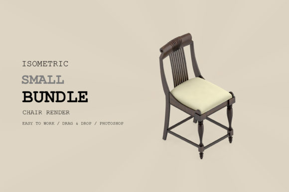 Isometric Chair 3D Render Pack 81: A Versatile Design Asset